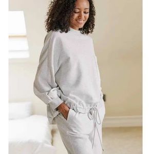 | nap | Drawstring Hem Cotton Sweatshirt. Size M.